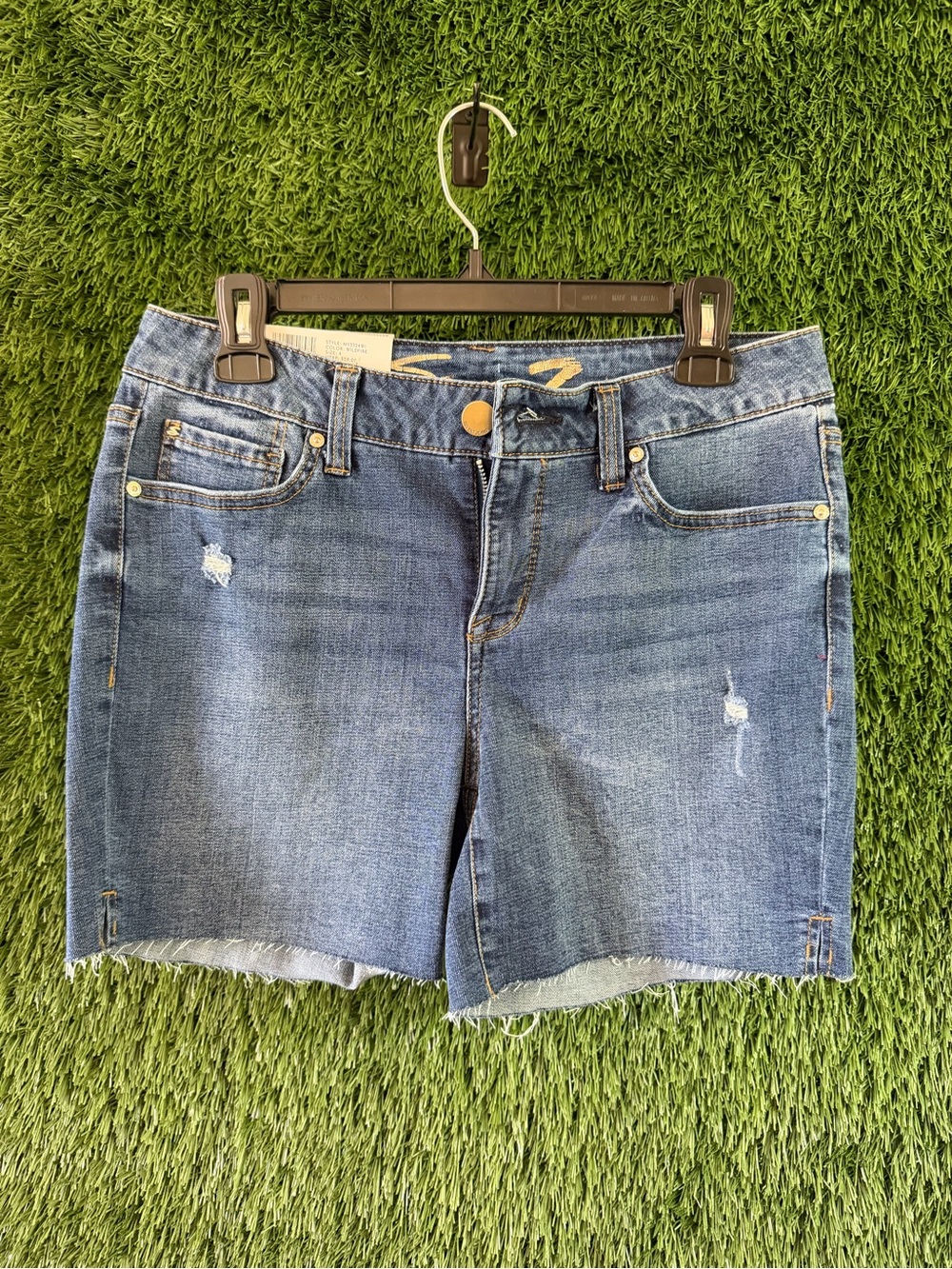 Seven7 Medium Blue Denim Cutoff Shorts